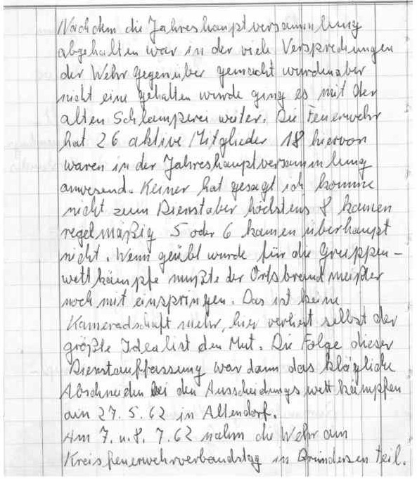 1962 02 04b Jahresbericht der Wehr Elberberg 1962