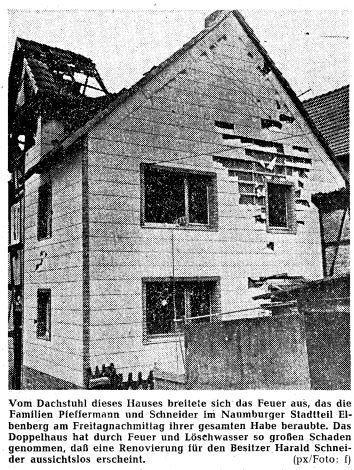 1974 12 20 Wohnhausbrand Pfeffermann Schneider Bild