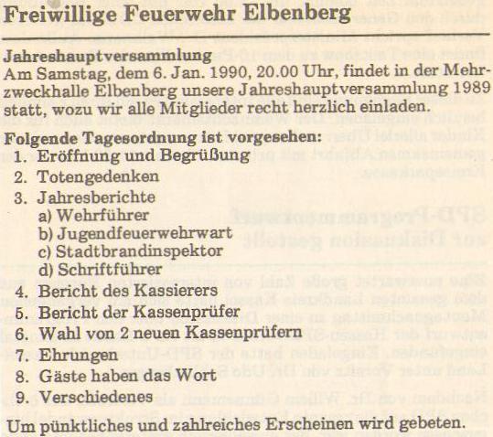 1990 01 00 Hinweis auf Jahreshauptversammlung in Naumburger Nachrichten