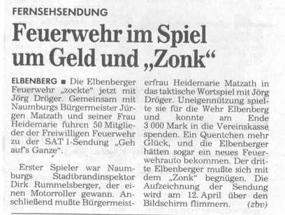 1994 02 05 Elbenberger Wehr bei Fernsehsendung bild 