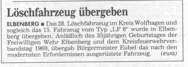 1994 06 28 Pressebericht von vor 25 Jahren bei LF 8 Übergabejpg