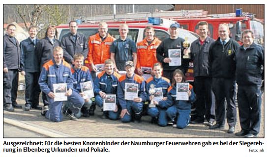 2010 03 25 Knotenwettbewerb der Naumburger Feuerwehren in Elbenberg Bild