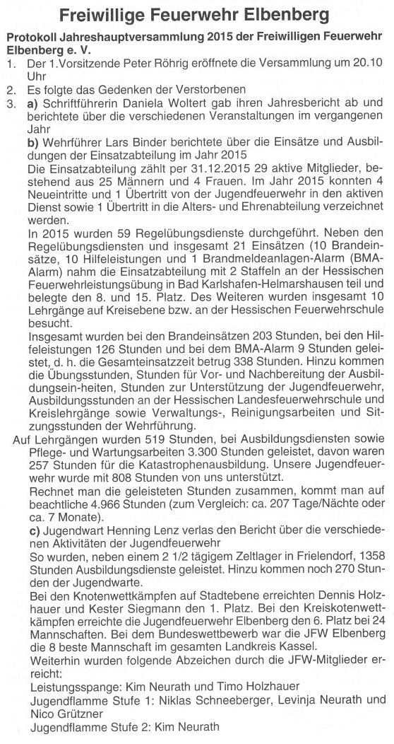 2016 02 11 JHV in Naumburger Nachrichten