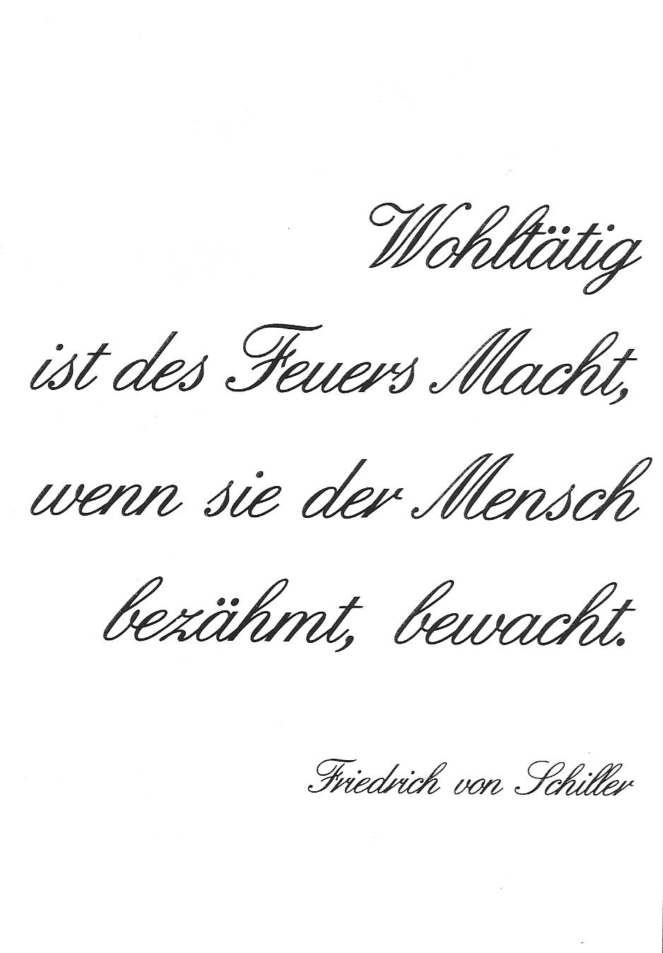 Freiwillige Feuerwehr Elbenberg E V Zitat Von Friedrich Schiller